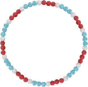Philadelphia Phils Baseball Necklace For Men Women Baseballer Inspired Beaded Necklace Unisex Rhinestone Discoball Necklaces Jewelry-gift for baseball team lovers