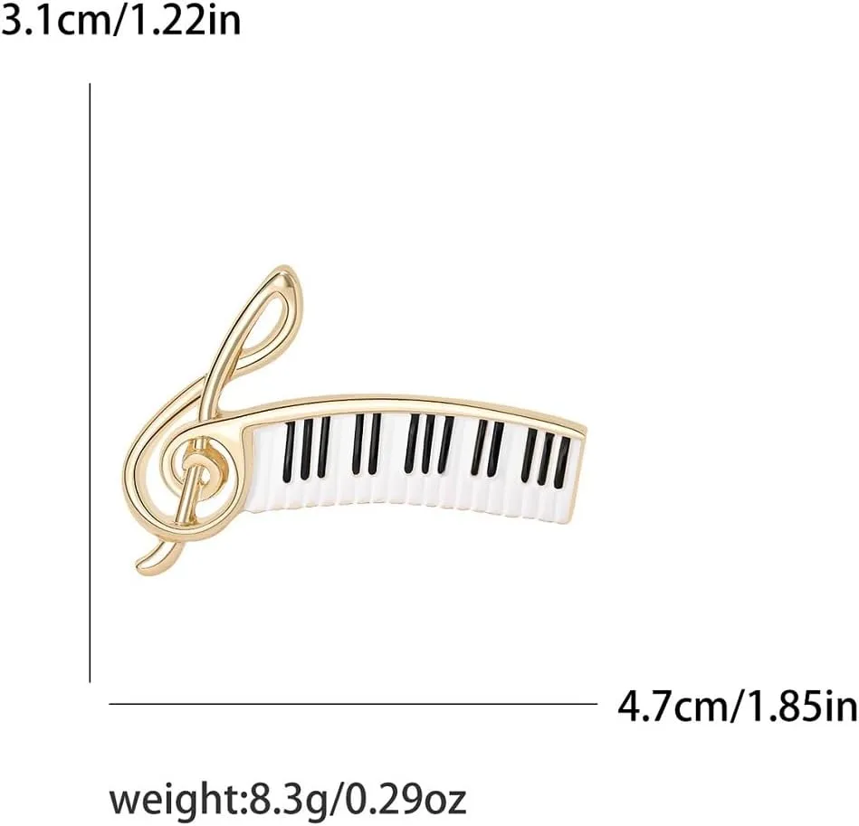 Piano Brooch Pins for Women, Music Note Piano Brooch Pin, Cute Piano Musical Instrument Brooch Lapel Pin, Bohemian Piano Brooches Pins for Women Hat Bag Suit Dress Accessories