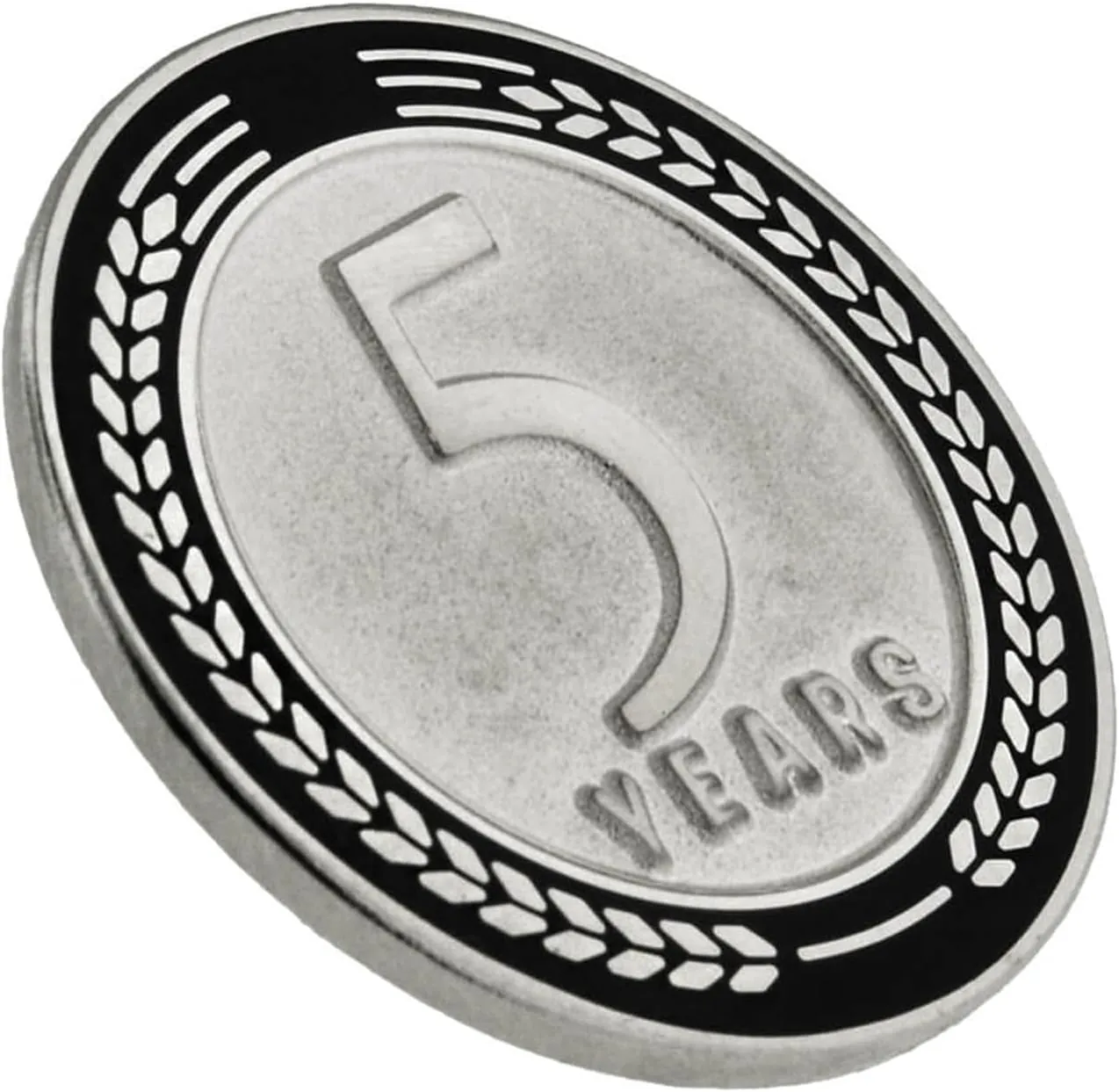 PinMart Years of Service Award Employee Recognition Gift Lapel Pin - Black