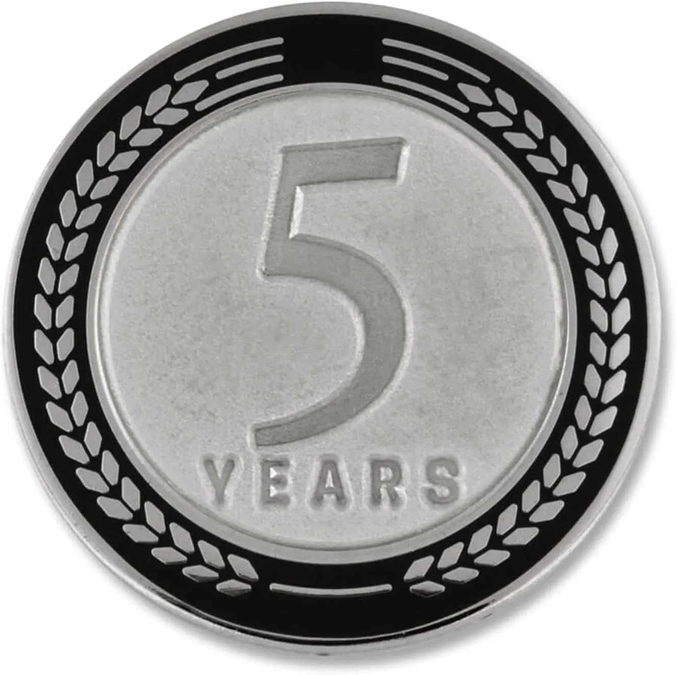 PinMart Years of Service Award Employee Recognition Gift Lapel Pin - Black