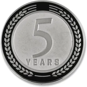 PinMart Years of Service Award Employee Recognition Gift Lapel Pin - Black