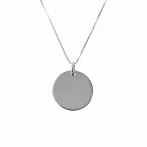 Plain Coin Small Silver Pendant