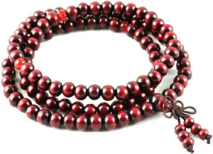 Prayer Beads Buddhist Prayer Beads mala Beads 1 Pc 108 Natural Sandalwood Buddha Meditation Beads Bracelets for Women Men Tibetan Prayer Mala Rosary Bracelet-Default