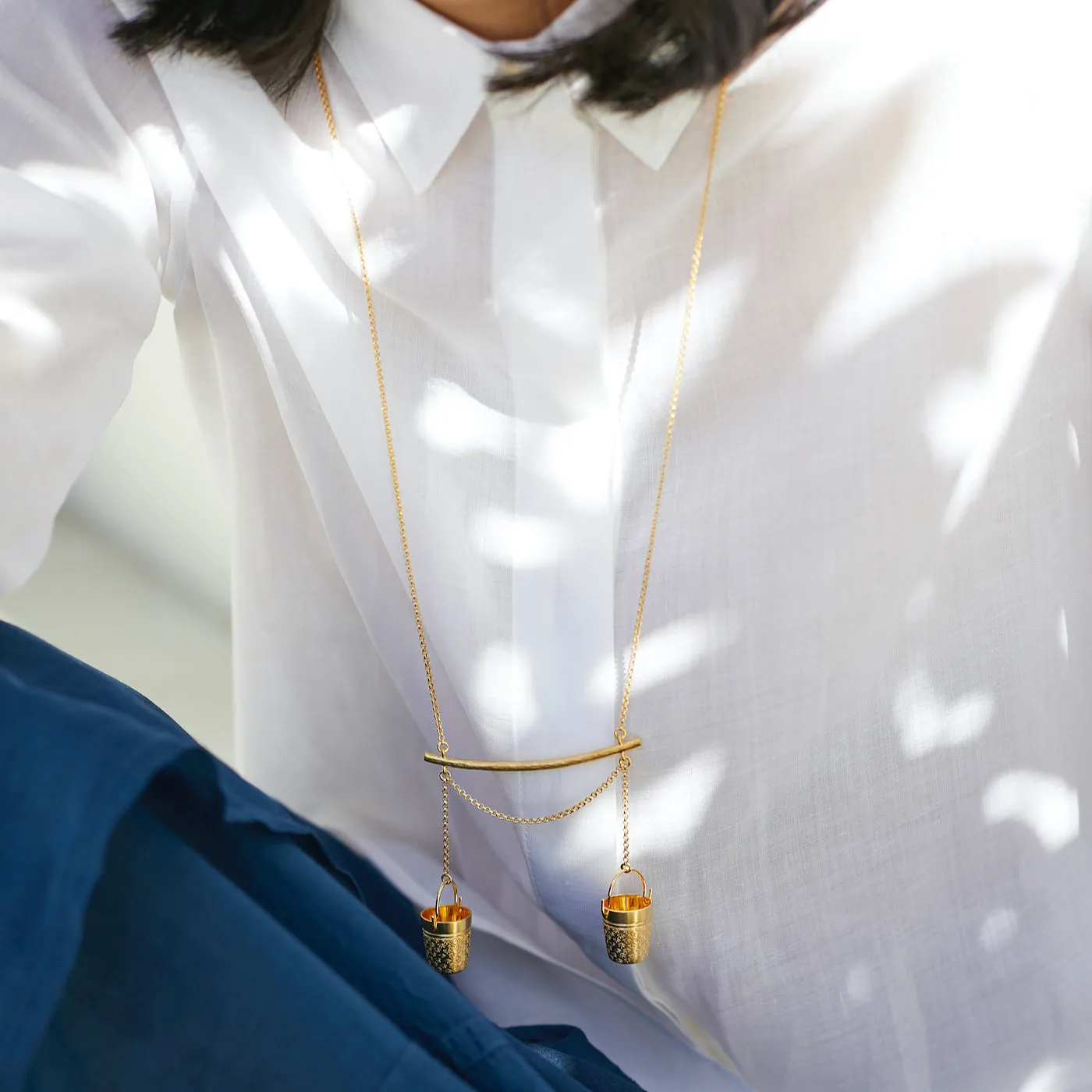 Precious Buckets Necklace - Gold