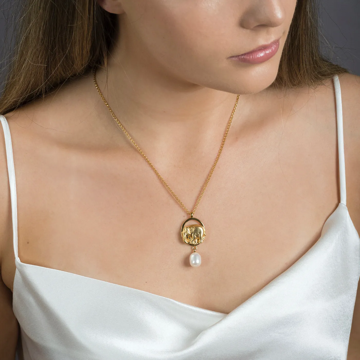 Precious Elephant Necklace - Gold