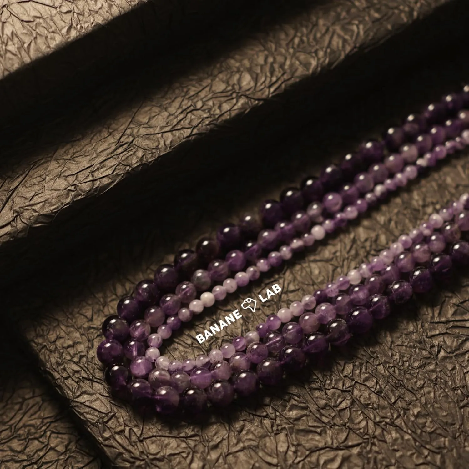 Purple Amethyst Bracelet for Men Women Healing Anxiety Relief Beaded Bracelet Handmade Natural Crystal Stretch Jewelry with DIY Kit - BANANE LAB - Essence Collection - Size 6MM