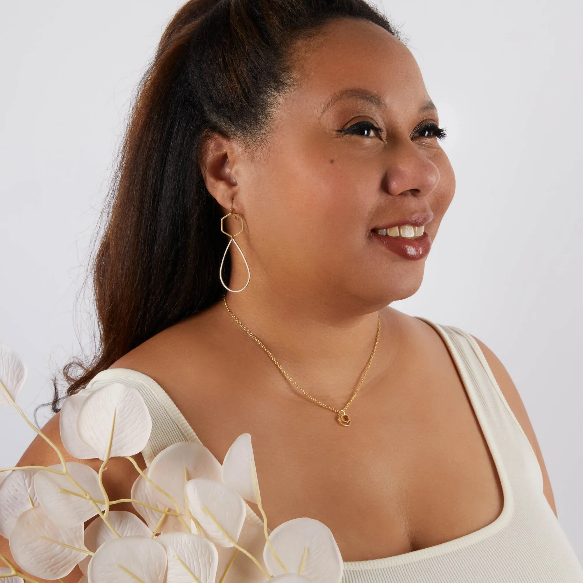 "Le Contour" Gold & Silver Drop Earrings