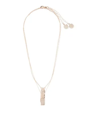 Rahnee Rectangle Pendant 2Row Necklace