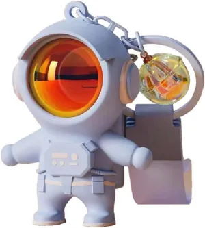 Rainbow Astronaut Keychain, Purple, Flashlight Keychain for Women and Men, Cute Keychain for Backpacks, Wallet, Car Keys, Unique Gift