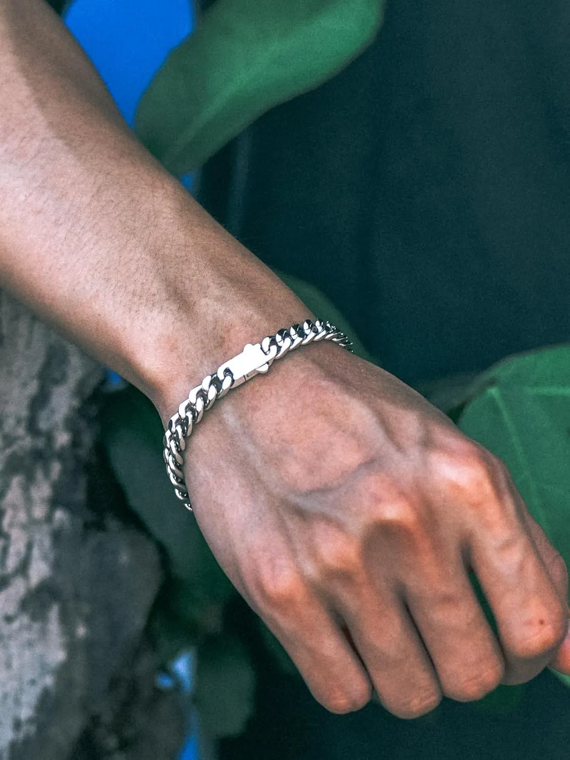 Richsteel 5/7/9/12mm Wide Miami Cuban Link Chain Bracelet for Men Women,Father's Day Stainless Steel Chain Bracelet,7.4/8.2/9 Inch Length,Hip Hop Urban Street-wear Jewelry
