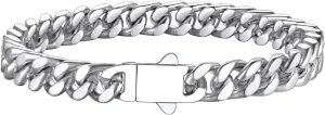 Richsteel 5/7/9/12mm Wide Miami Cuban Link Chain Bracelet for Men Women,Father's Day Stainless Steel Chain Bracelet,7.4/8.2/9 Inch Length,Hip Hop Urban Street-wear Jewelry