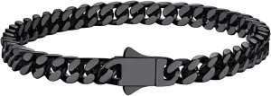 Richsteel 5/7/9/12mm Wide Miami Cuban Link Chain Bracelet for Men Women,Father's Day Stainless Steel Chain Bracelet,7.4/8.2/9 Inch Length,Hip Hop Urban Street-wear Jewelry