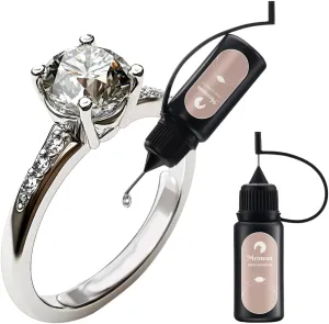 Ring Size Adjuster Glue for Loose Ring, Ring Guard Tightener Adhesive UV with UV LED Lamp, Fit Any Ring Sizers for Women/Men, Ring Resize, Easy Application (Glue Kit, 10ml, with UV Lamp)
