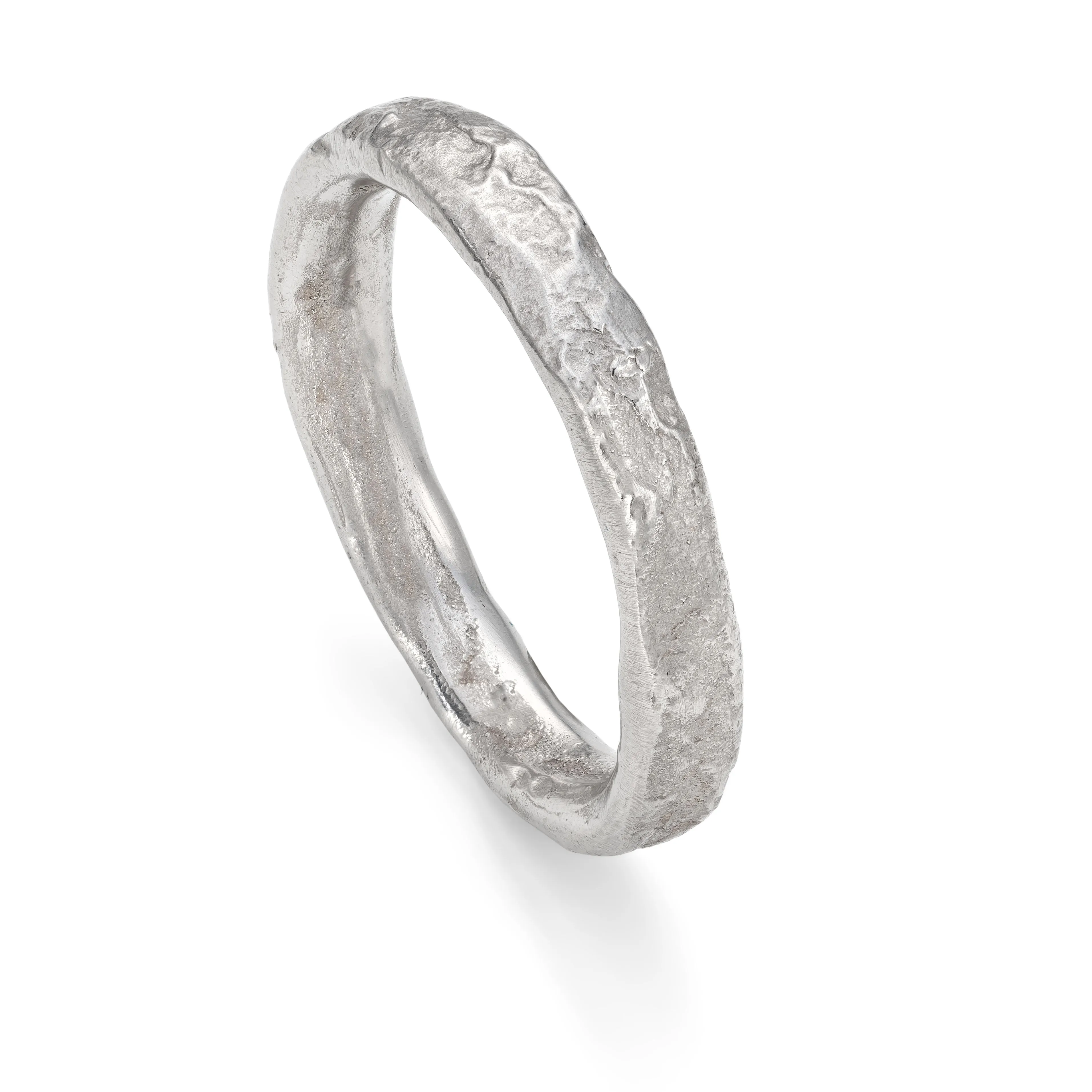 Rock Medium Ring Platinum