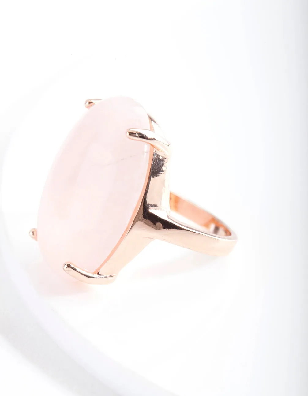 Rose Gold Semi Precious Oval Ring