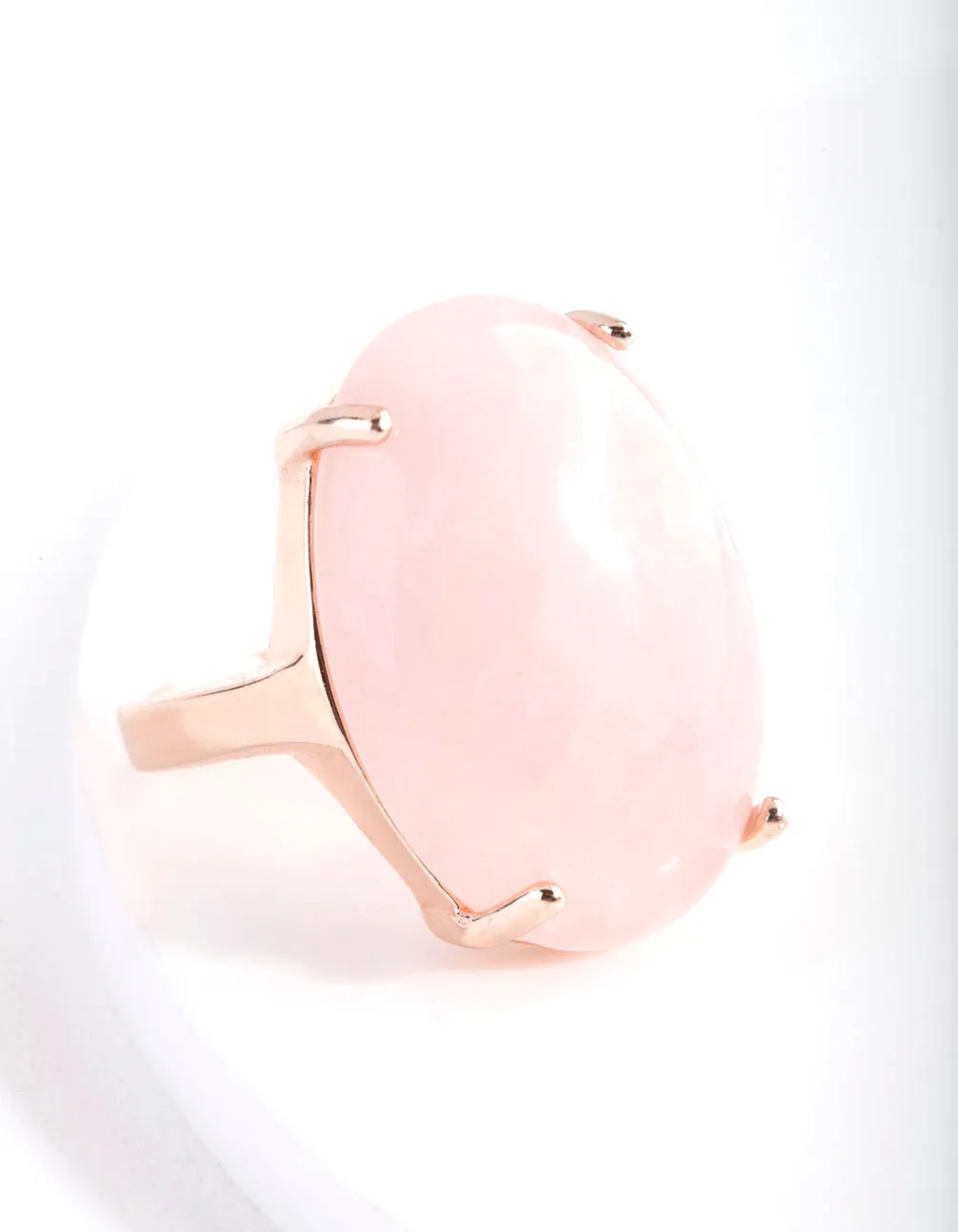 Rose Gold Semi Precious Oval Ring