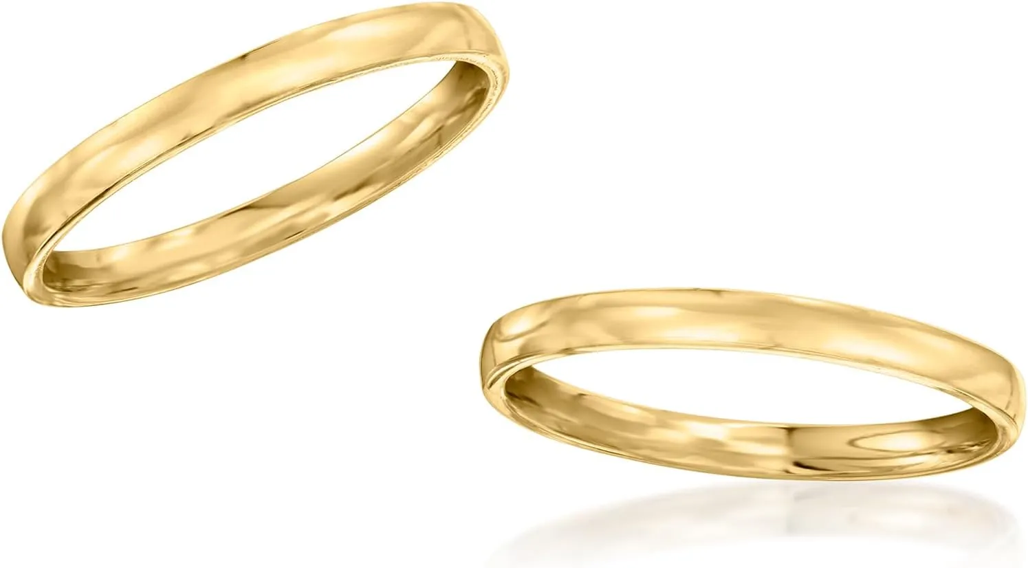 Ross-Simons 18kt Gold Over Sterling Jewelry Set: 2 2mm Stackable Rings