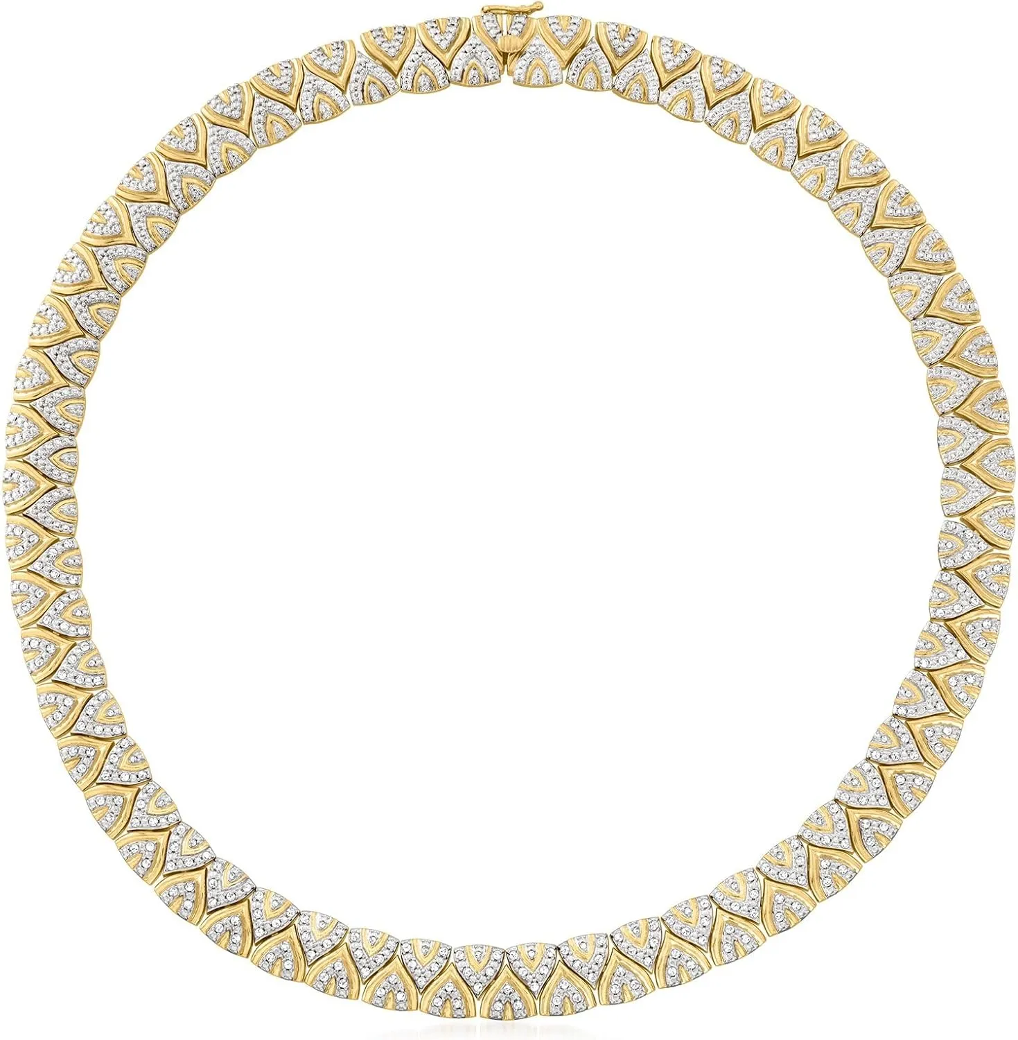 Ross-Simons 2.00 ct. t.w. Diamond Collar Necklace in 18kt Gold Over Sterling