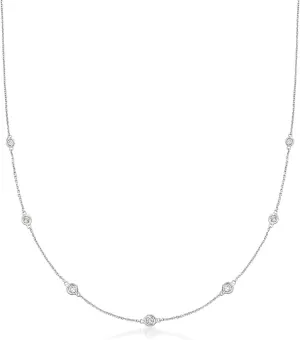 Ross-Simons Diamond Station Necklace in 14kt Gold