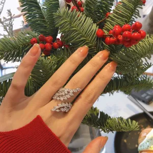 S925 Sterling Plated Versatile Opening Ring for Women Silver