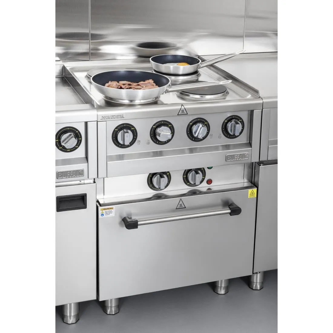 SA808 Buffalo 600 Series 4 Plate Electric Convection Oven Range