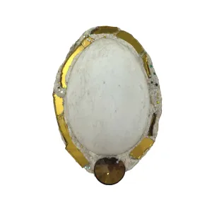 SACRED - White & Gold Cosmic Egg Brooch, 2022