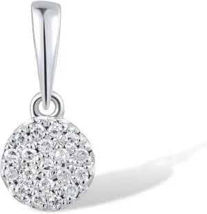Santuzza 10K Solid Gold Genuine Diamond Simple Dainty Pendant Without Chain for Women