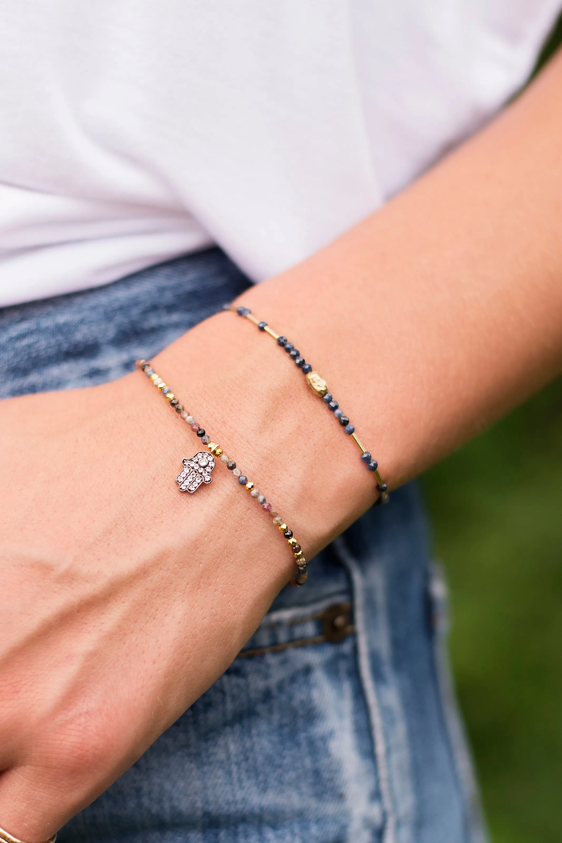 Sapphire Liquid Gold Bracelet