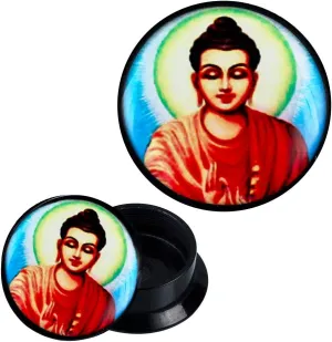 Screw Plug Acrylic Buddha Halo Piercing Earrings