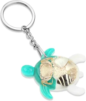 Sea Turtle Keychain, Metal Turtle Keychain Charms For Bag Purse Handbag Sea Turtle Backpack Keychain Gifts for Women