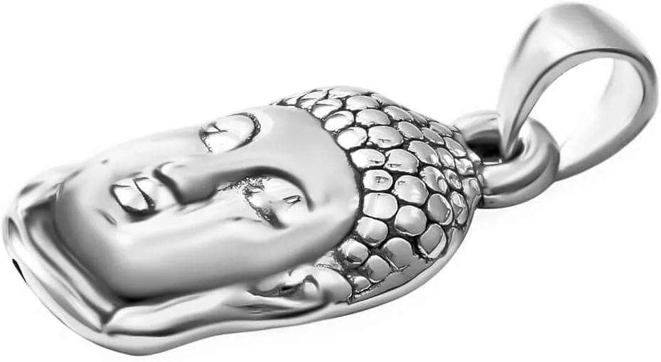 SHOP LC 925 Sterling Silver Unisex Meditation fortune Tibetan Buddha Head Charm Prayer Religious Pendant Women Jewelrys for (Carved/Hematite) Birthday Gifts for Women Birthday Gifts