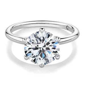 Signature Simulant Diamond 3.00 carat* round brilliant solitaire engagement ring in 14 carat white gold