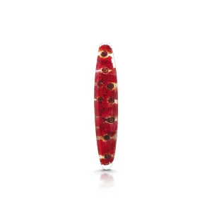 Silver Brooch - Poppy - Tapered Oval