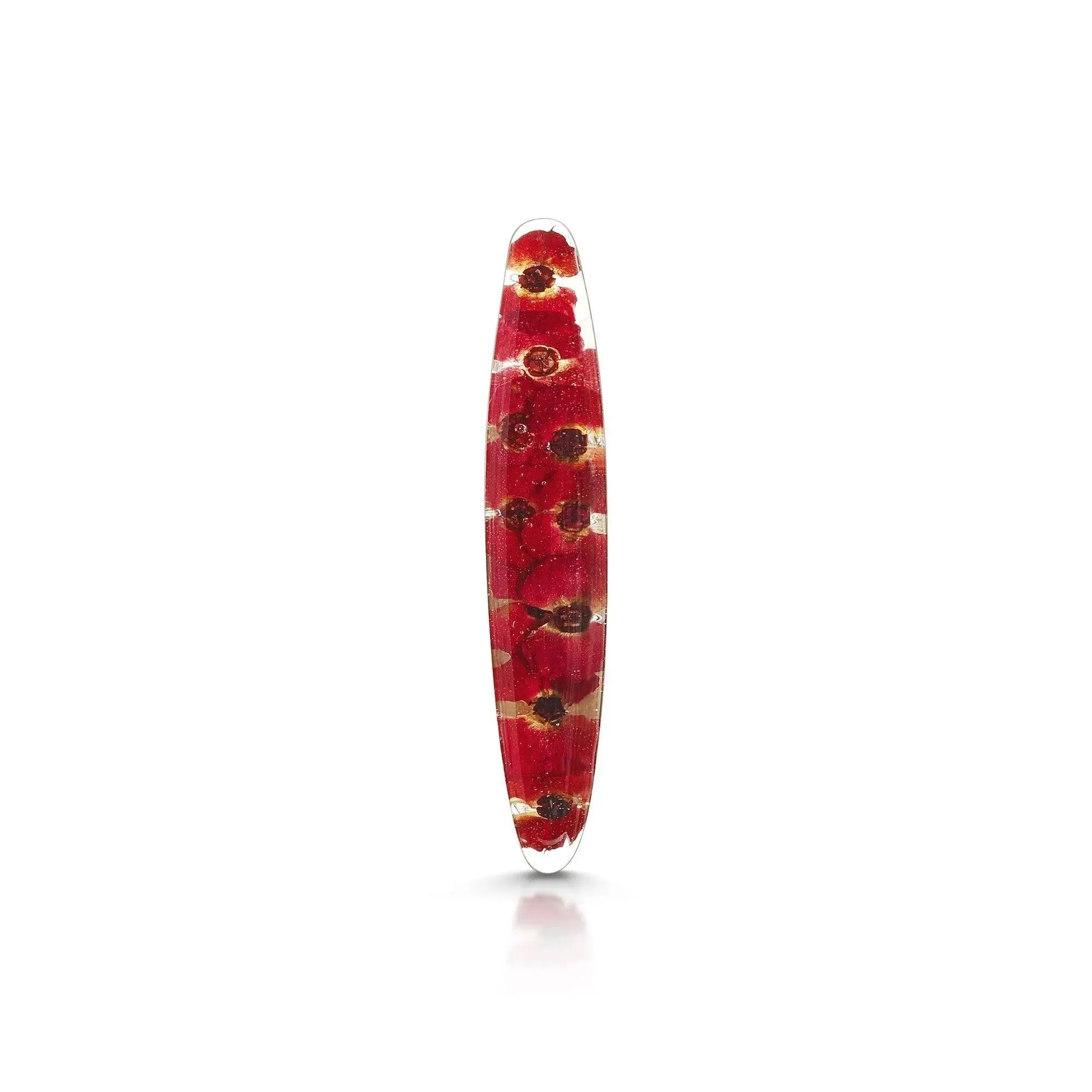 Silver Brooch - Poppy - Tapered Oval