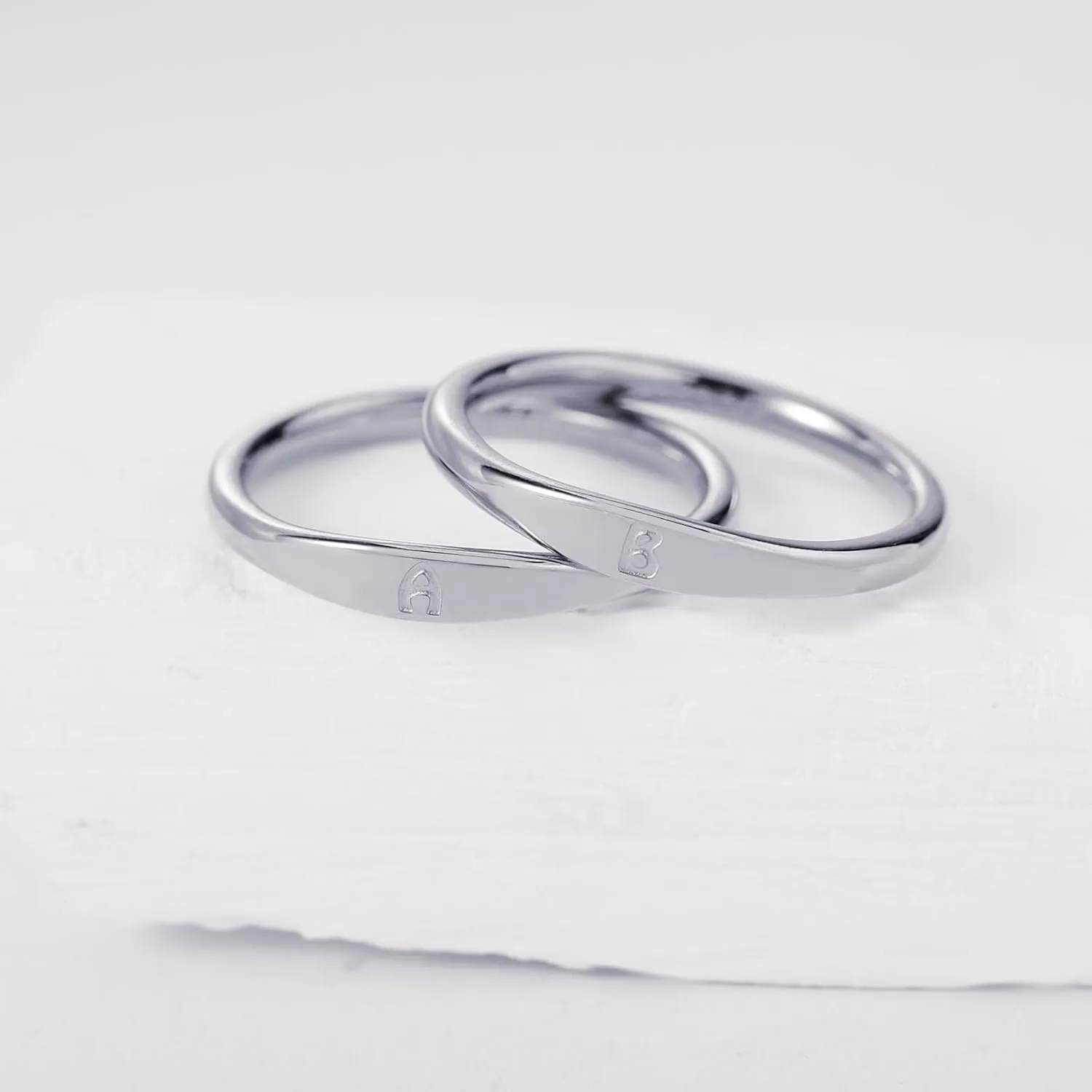 Silver Initial Rings for Women Non Tarnish Thumb Rings for Teen Girls 925SL Silver plated for Women