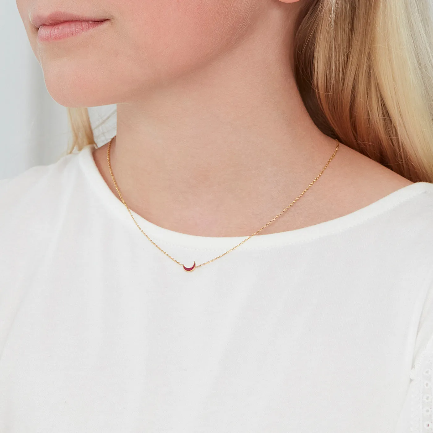 SKY NECKLACE KIDS FUCHSIA GOLD