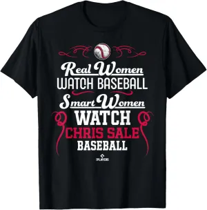Smart Women Watch Chris Sale Atlanta Baseball MLBPA T-Shirt