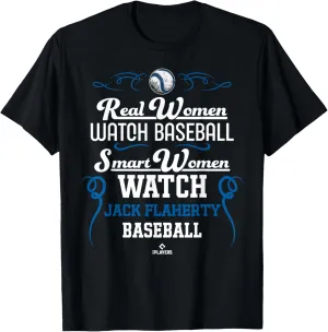 Smart Women Watch Jack Flaherty Los Angeles Baseball MLBPA T-Shirt