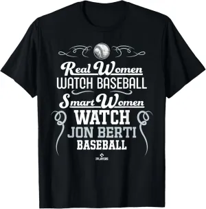 Smart Women Watch Jon Berti New York Baseball MLBPA T-Shirt