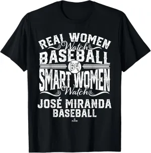 Smart Women Watch Jos Miranda Minnesota Baseball MLBPA T-Shirt