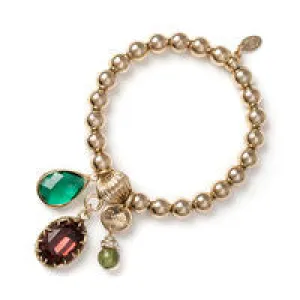 SODINI ELASTIC BRACELET SHINY BOULES IN MULTI