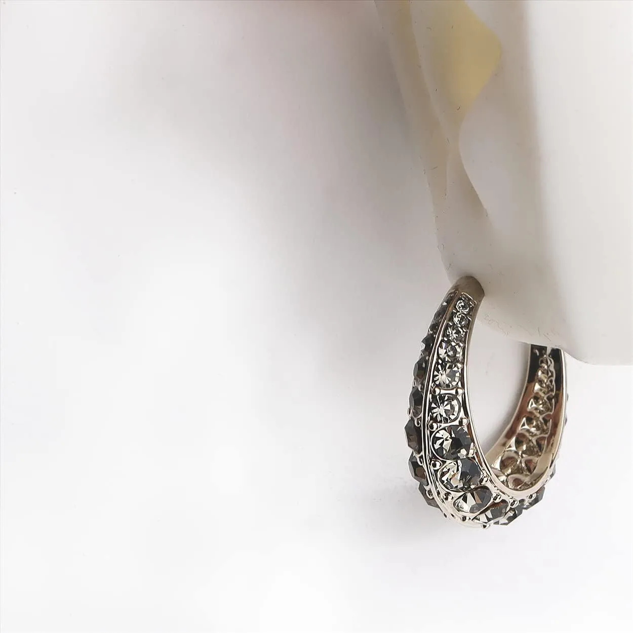 Sonateomber Gold Chunky Croissant Open Hoop Earrings for Women - Statement Thick Huggie Earrings Sterling Silver Post Hypoallergenic Jewelry Gift
