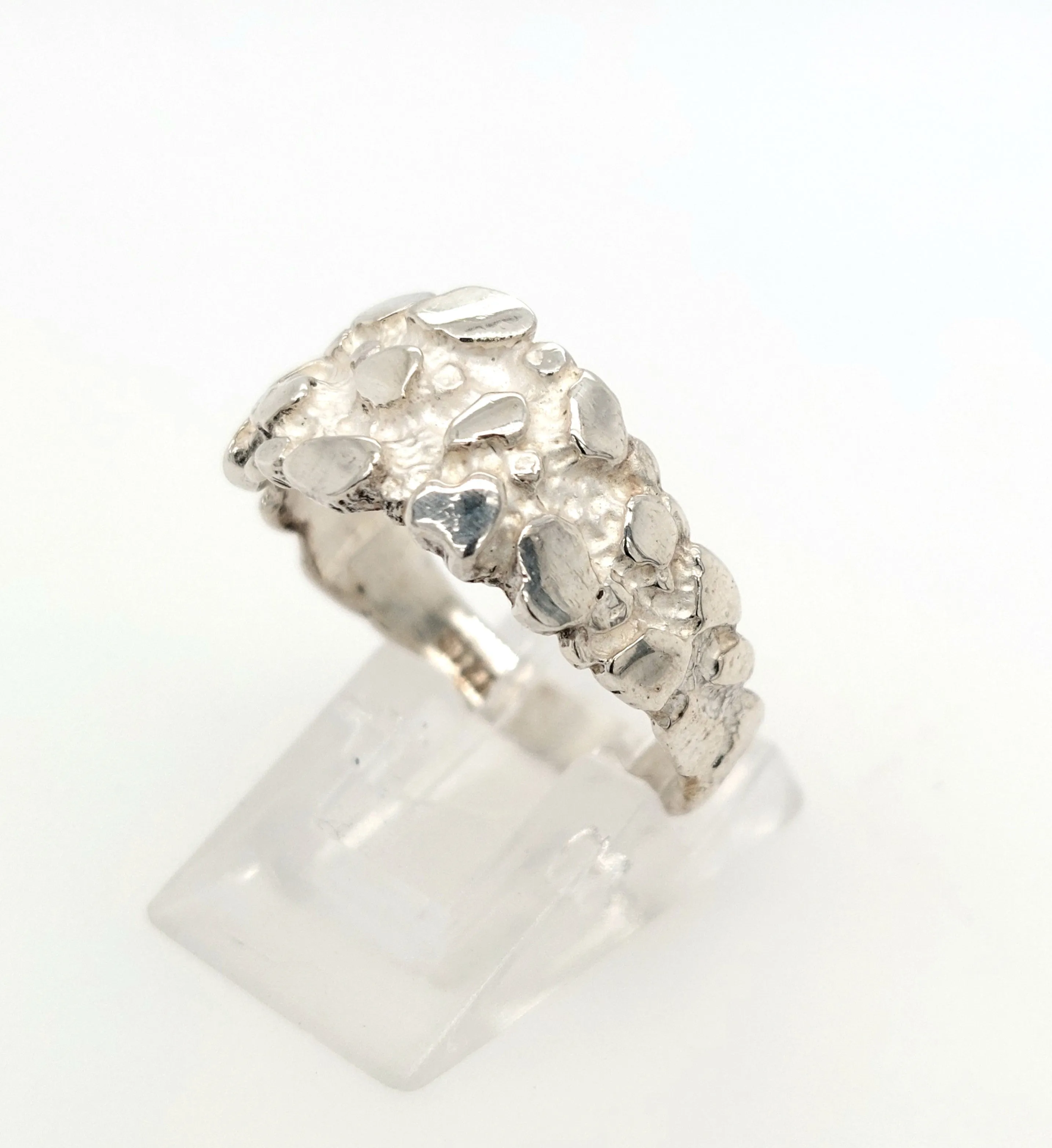 SS Tapered Nugget Ring Size:8.25