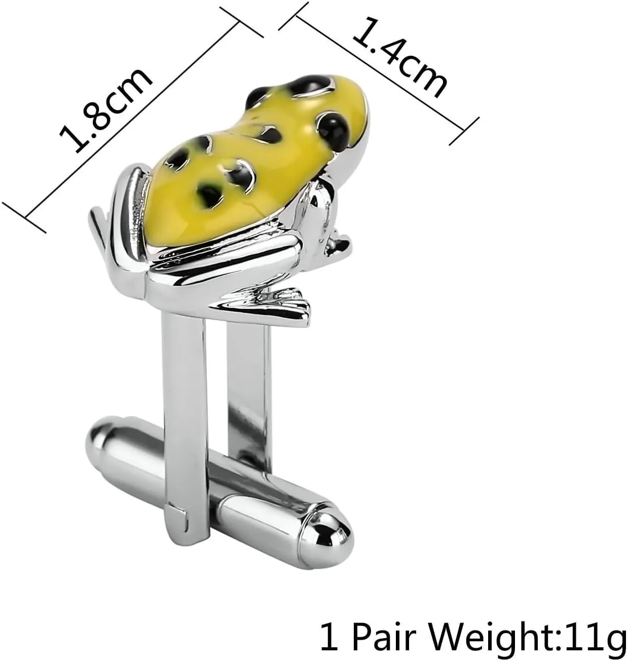 Stainless Steel Cufflinks for Men, Cufflinks Unique Frog Suit Tuxedo Dress Shirt Accessories Jewelry Blue/Yellow Gift for Birthday