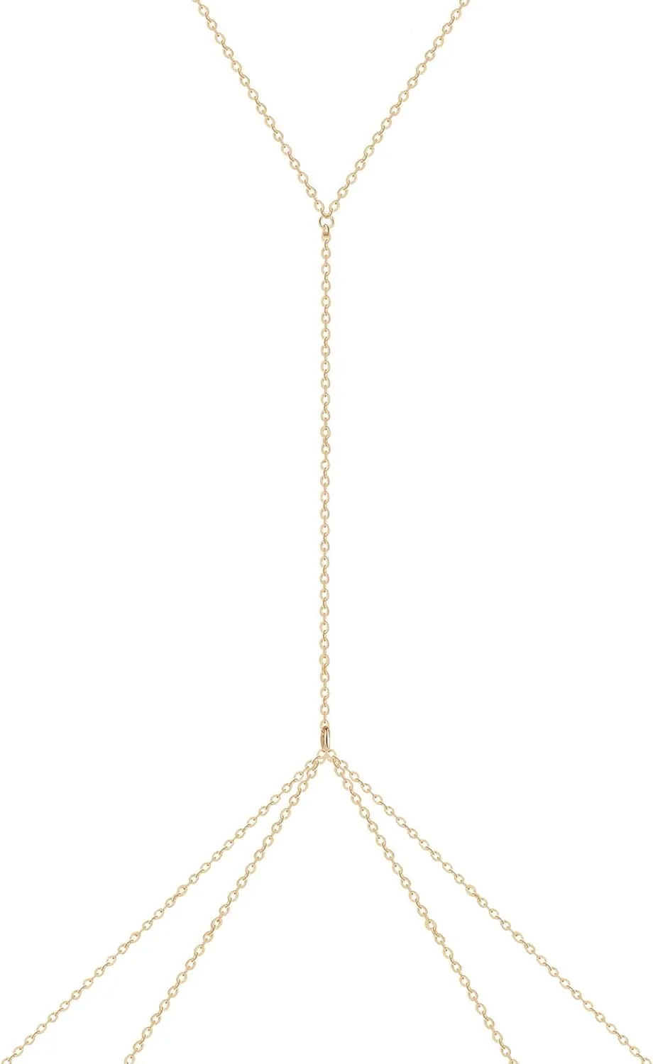 Stainless Steel Non Tarnish Gold Body Chain Necklace for Women, Dainty Simple Stainless Steel Full Body Chain Necklace