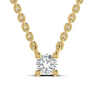 Starry Solitaire Silver Pendant Necklace