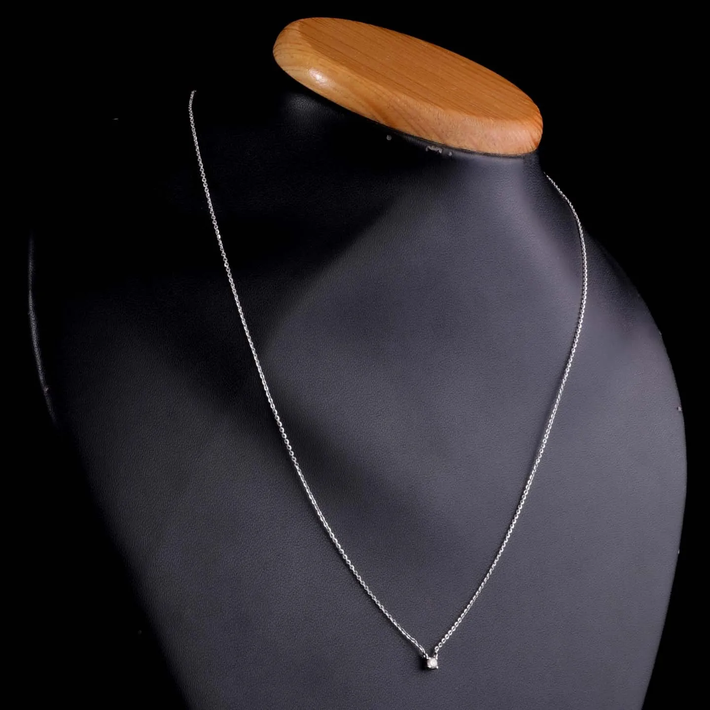 Starry Solitaire Silver Pendant Necklace