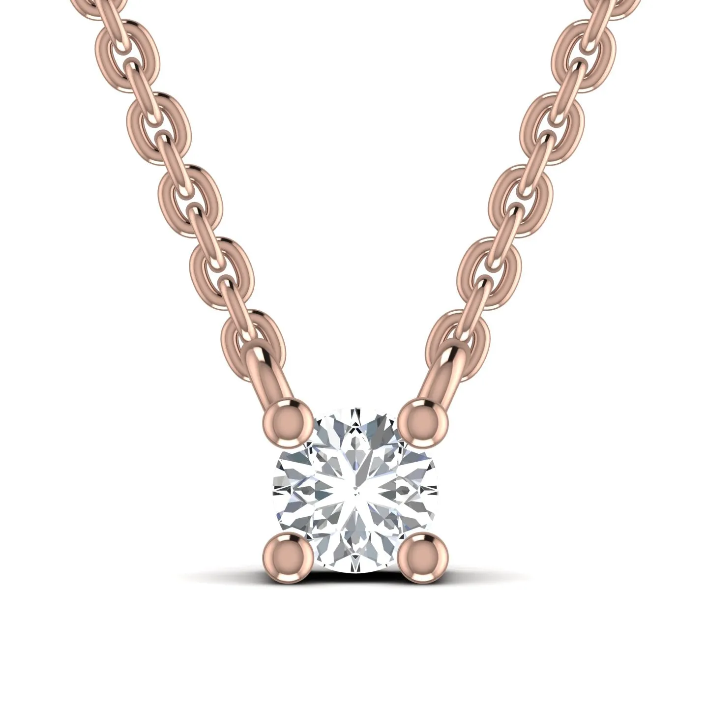 Starry Solitaire Silver Pendant Necklace