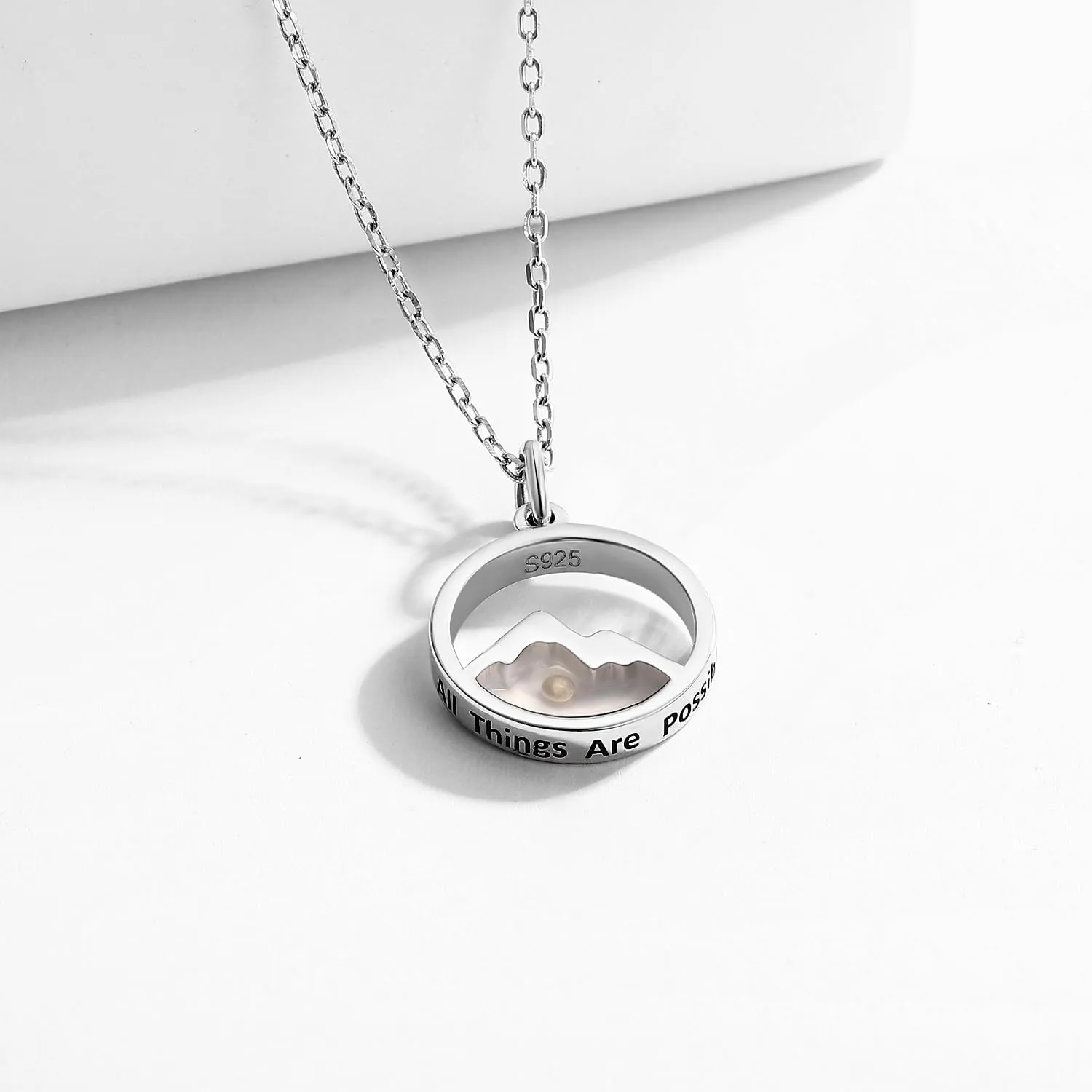 Sterling Silver 925 Mustard Seed Ring Necklace Matthew 17:20 Faith Jewelry Faith Move Mountains Unique Believer gift