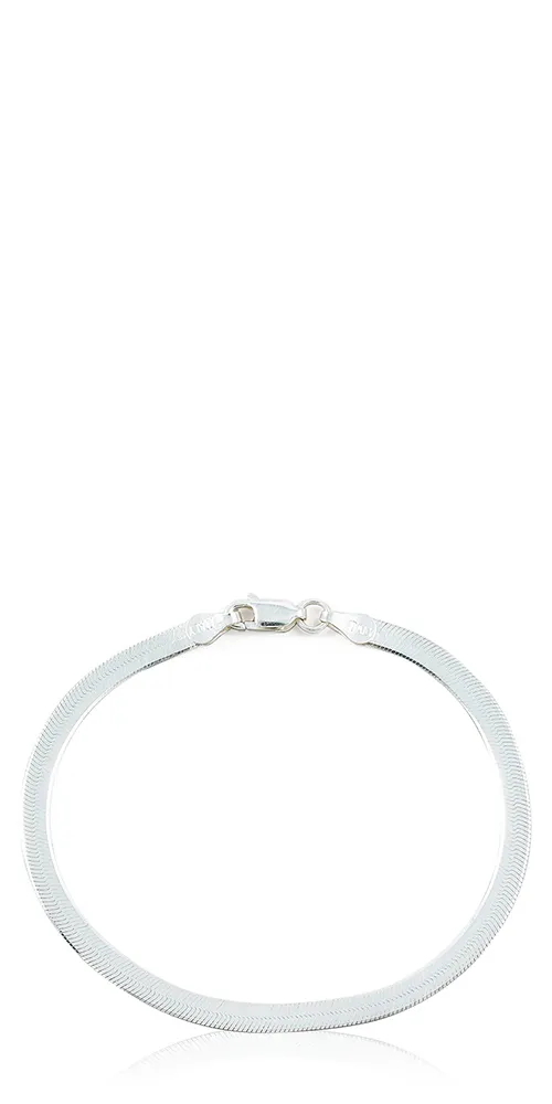 Sterling Silver Herringbone Bracelet